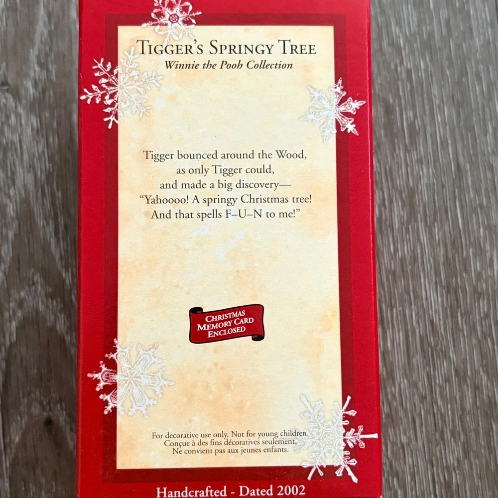 Hallmark Keepsake 2002 Disney Winnie the Pooh Tigger Springy Tree Ornament Boxed